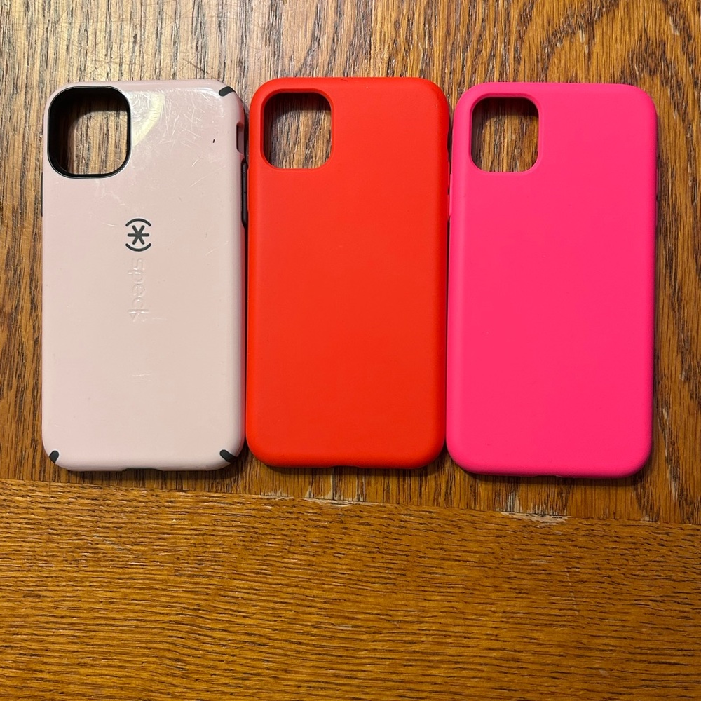 iPhone 11 Pink and Red cases